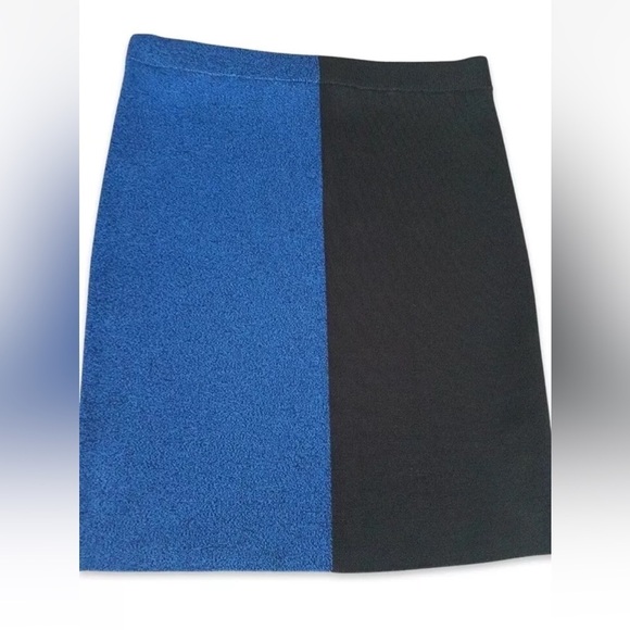 Luxury Alexander Wang Minimalist Designer Collection Colorblock Skirt Blue Black - Picture 9 of 15